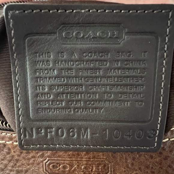 Coach Tan and Brown Signature Crossbody Bag - Picture 8 of 9
